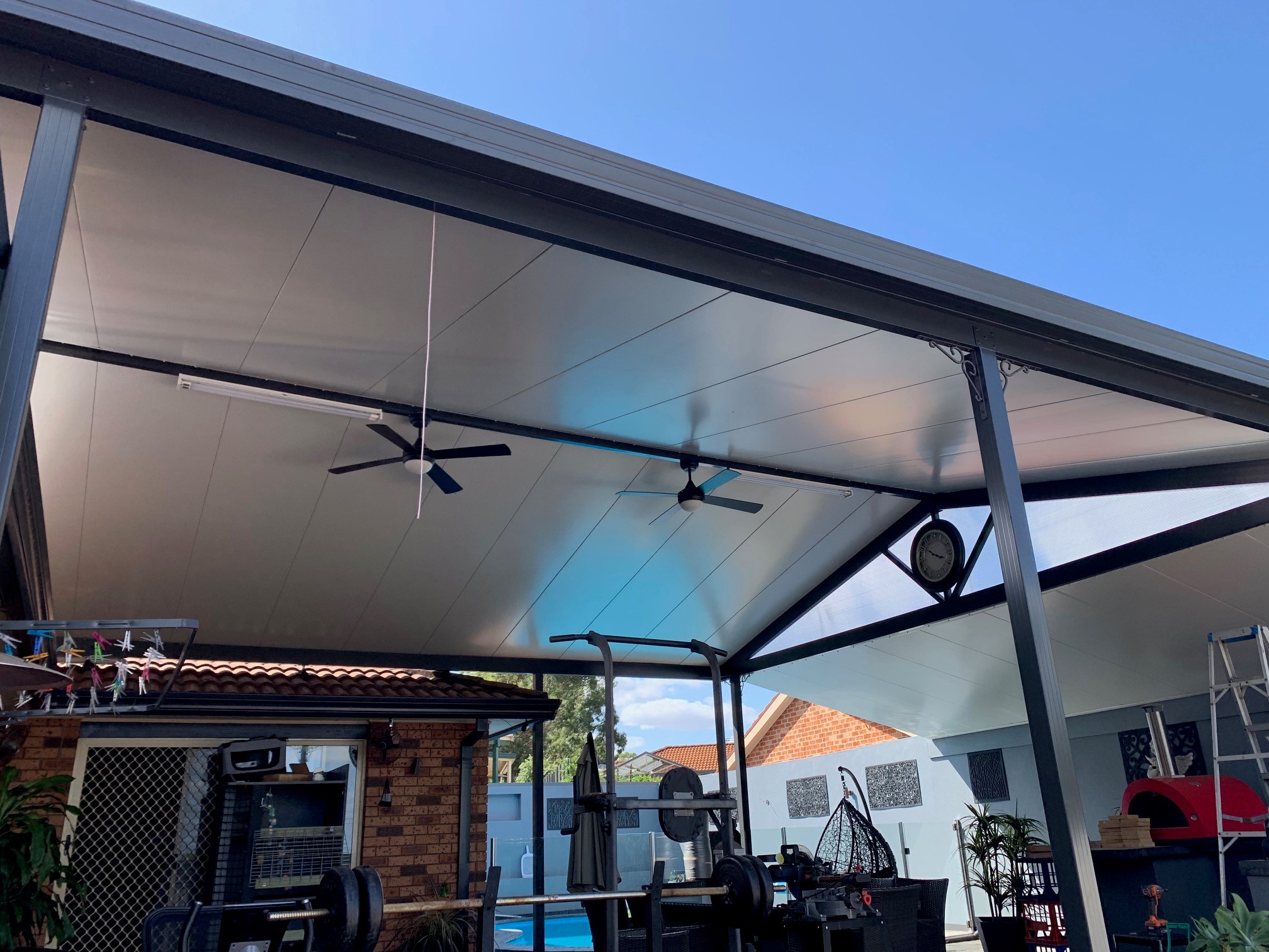 Gable patio roof